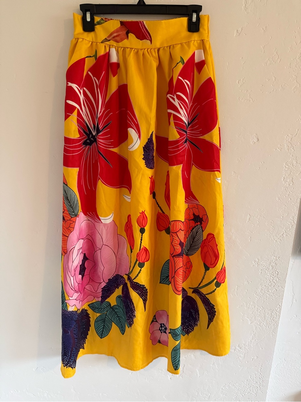 Floral Maxi Skirt - Yellow - Picture 4 of 5